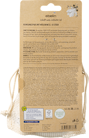 Sminklemosó korong mosóhálóval ebelin