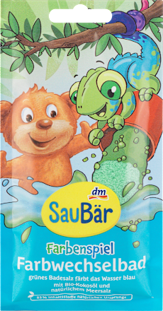 Kinder Badezusatz Farbspiel Farbwechselbad SauBär