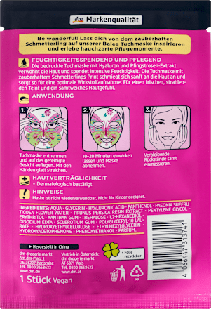 Bedruckte Tuchmaske be wonderful Balea