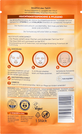 Tuchmaske Vitamin C Balea