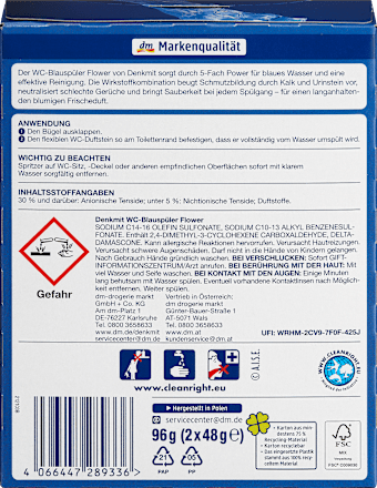 WC Blauspüler Flower Denkmit