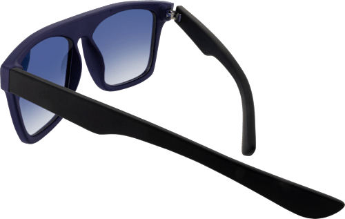 Sonnenbrille für Kinder in Blau mit schwarzen Bügeln und blau getönten Gläsern SUNDANCE