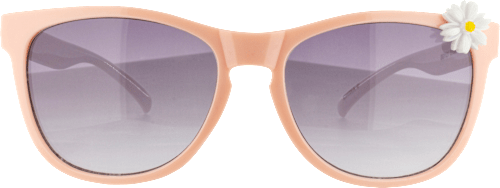 Sonnenbrille für Kinder in Rosa mit weißen Bügel und lila Tönung  SUNDANCE
