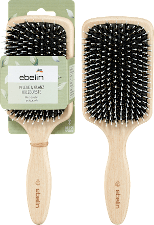 Perie de păr paddle din lemn ebelin