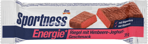 Baton energizant de zmeură și iaurt Sportness