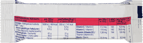 Málna-joghurt ízű energiaszelet, magnéziummal és vitaminokkal, tejcsokoládé-bevonattal Sportness