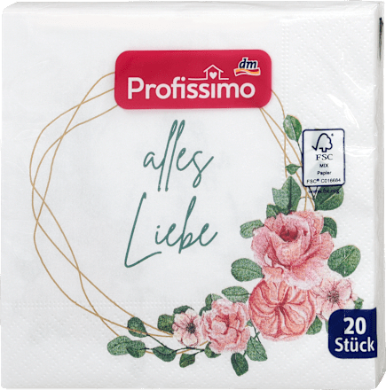Servietten „Alles Liebe“ Profissimo