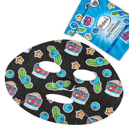 Tuchmaske bedruckt Neon mit Blaubeer-Extrakt Balea