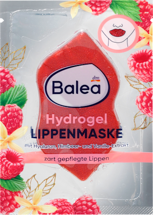 Hydrogel Lippenmaske Himbeer & Vanille Balea