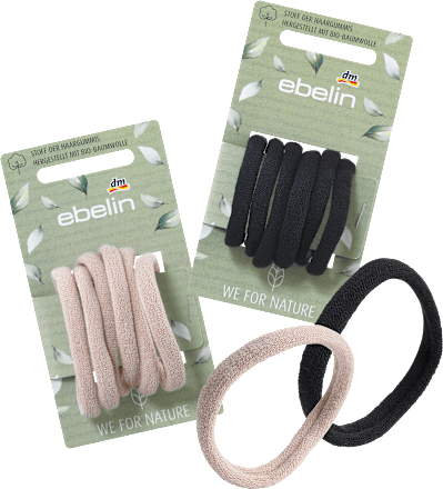 Haargummis - Stoff der Haargummis hergestellt mit Bio-Baumwolle ebelin