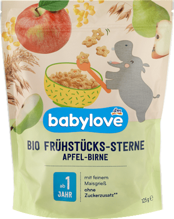 Kindermüsli Apfel-Birnen-Sterne, ab 1 Jahr babylove