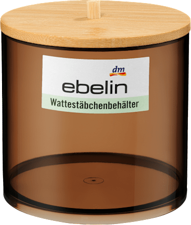 Wattestäbchenbehälter mit Bambusdeckel ebelin