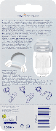 Schnullerkette blau/senf  babylove