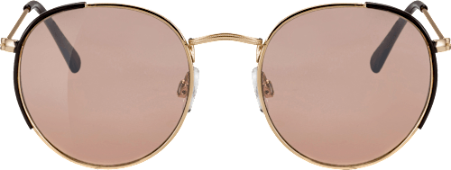 Metall-Sonnenbrille in Gold mit braunen Akzenten und brauner Tönung  SUNDANCE