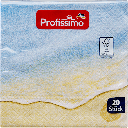 Papierové servítky s motívom More a pláž Profissimo