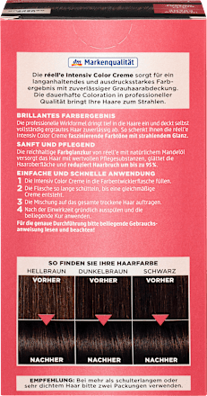 barva na vlasy Intensiv Color Creme 3.0 tmavě hnědá réell‘e