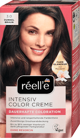 barva na vlasy Intensiv Color Creme 3.0 tmavě hnědá réell‘e