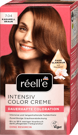 Haarfarbe 7.04 Karamellbraun réell‘e