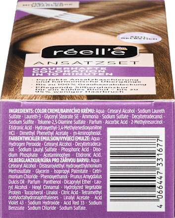 Ansatzset Dauerhafte Coloration 9.0 Hell bis Mittelblond réell‘e