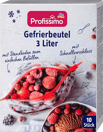 Woreczki do mrożenia z suwakiem, 3 l Profissimo