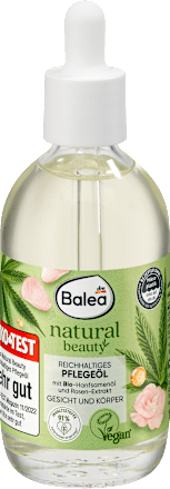 Bohatý ošetrujúci olej natural beauty s bio olejom z konopných semienok  Balea