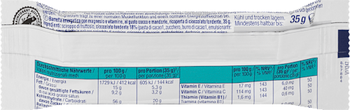 Energiaszelet kókusz-mandula ízű, étcsokoládé-bevonattal, magnéziummal és vitaminokkal Sportness