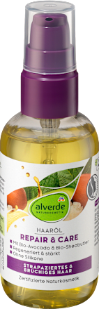 olej na vlasy bio avokádo & bio bambucké máslo alverde NATURKOSMETIK