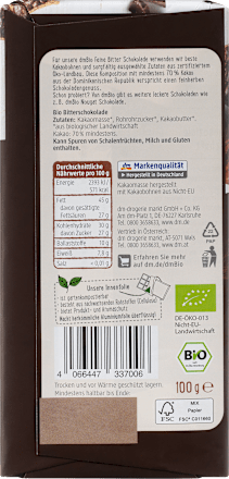 Czekolada gorzka 70% cocao dmBio