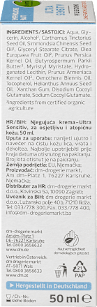 Krem do twarzy do skóry wrażliwej i atopowej Ultra Sensitiv alverde NATURKOSMETIK