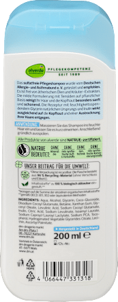 Shampoo Ultra Sensitiv alverde NATURKOSMETIK