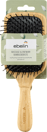 Antistatična krtača za razčesavanje las in masažo lasišča iz bambusa ebelin