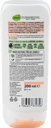 Conditioner Locken Leinsamen, Traube alverde NATURKOSMETIK