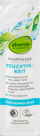 Hidratáló hajpakolás száraz hajra, hialuronnal és bio aloe verával alverde NATURKOSMETIK
