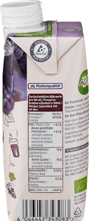 Bio szőlőlé, szűretlen, kis kiszerelés dmBio
