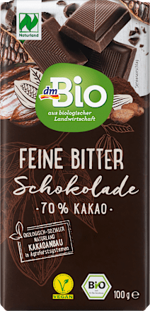 Czekolada gorzka 70% kakao dmBio