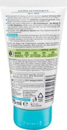 Fußpeeling mit Lavagestein alverde NATURKOSMETIK