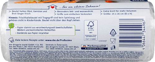 Vrečke z ročaji za shranjevanje živil Profissimo