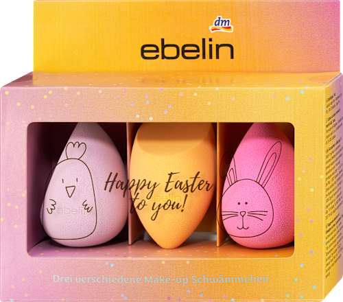 Geschenkset ebelin Make-Up Schwämmchen Happy Easter 3tlg ebelin