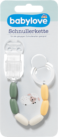 Schnullerkette grün/gelb babylove