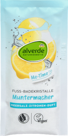 Fußbad Kristalle Muntermacher alverde NATURKOSMETIK