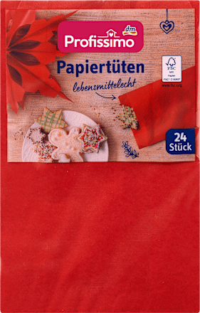 Papirnate vrečke za živila in ustvarjanje - rdeče Profissimo