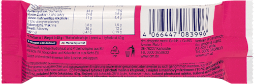 Barretta proteica croccante cioccolato bianco e lampone Sportness