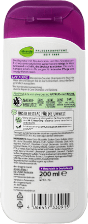 regenerační šampon na vlasy alverde NATURKOSMETIK