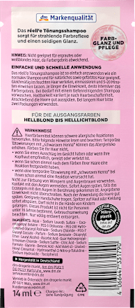 Tönungsshampoo  8.1 Platinblond  réell‘e