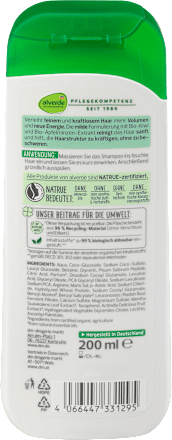 šampon na vlasy Volumen alverde NATURKOSMETIK