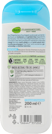 Șampon hidratant cu aloe vera alverde NATURKOSMETIK