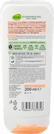 Balzam za kovrdžavu kosu - grožđe i lan alverde NATURKOSMETIK