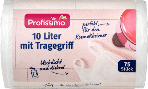 Müllbeutel 10l mit Tragegriff Kosmetikeimer Profissimo