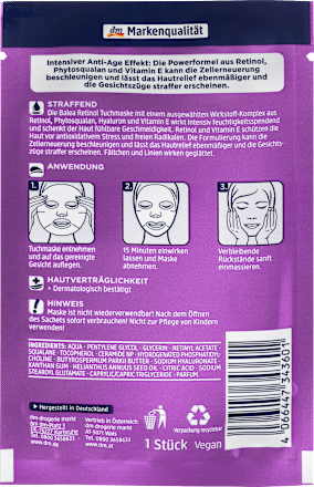 Tuchmaske Retinol Balea
