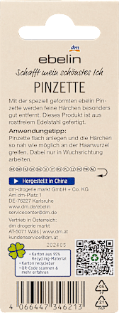 Szemöldökcsipesz, hajlított végű ebelin